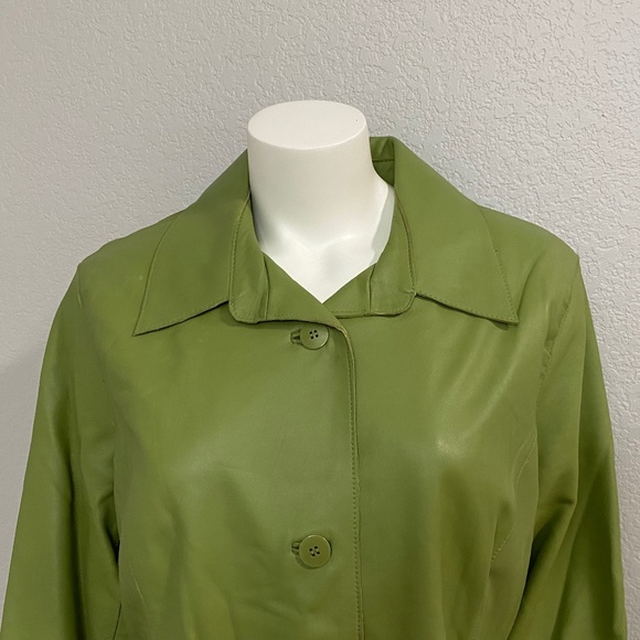 Lane Bryant Green Leather Jacket - Picture 6 of 7